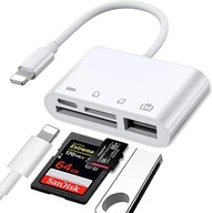 Lightning adaptér SD MicroSD USB čítačka kariet iPad Lightning adaptér SD MicroSD USB čítačka kariet iPad