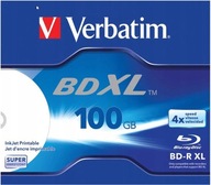 Verbatim BD-R XL x4 100 GB Printable Slimcase 1 ks