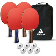 Sada rakiet, pádla, 4 kusy na stolný tenis, loptičky, obal JOO Sada rakiet, pádla, 4 kusy na stolný tenis, loptičky, obal JOO