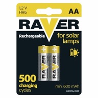 2x RAVER R6 AA 600mAh NiMH 1,2V SOLAR batéria