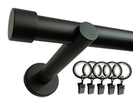 Jednoduchá záclonová tyč 25/280 cm BLACK LOFT žabky. Jednoduchá záclonová tyč 25/280 cm BLACK LOFT žabky.