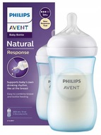 PHILIPS AVENT FĽAŠA 260 ML RESPONSE BLUE SCY903/21 TAC č. 3 1M+ PHILIPS AVENT FĽAŠA 260 ML RESPONSE BLUE SCY903/21 TAC č. 3 1M+