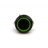 Vypínač - patentný gombík LED 18mm zelený