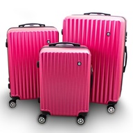 Sada 3 ks cestovných kufrov BARUT malina