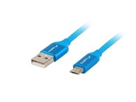 Prémiový USB micro BM - AM 2.0 kábel 1m modrý Prémiový USB micro BM - AM 2.0 kábel 1m modrý