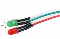 LED 2x červená 2x zelená 5mm Dĺžka kábla 65cm
