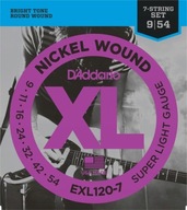 D'ADDARIO EXL120-7 STRÚN 9-54 GIT 7 STRÚN + TIPY D'ADDARIO EXL120-7 STRÚN 9-54 GIT 7 STRÚN + TIPY