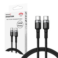 Kábel Feegar USB-C Type-C 100W PD Quick Charge 3.0 Kábel Feegar USB-C Type-C 100W PD Quick Charge 3.0