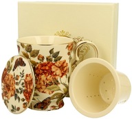 HERBAL ROSES hrnček porcelán NEW BONE CHINA darček DUO ruže ECRU - 450 ml HERBAL ROSES hrnček porcelán NEW BONE CHINA darček DUO ruže ECRU - 450 ml