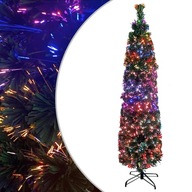 Umelý, úzky vianočný stromček so stojanom, 120 cm, vlákno