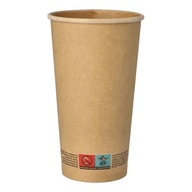 KRAFT jednorazové papierové poháre na kávu a eko čaj 500ml - 50ks