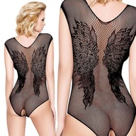 Bodystocking erotické spodné prádlo so sieťovanými krídlami Bodystocking erotické spodné prádlo so sieťovanými krídlami