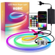 5m RGBIC NEON FLEX 5050 LED pásik Bluetooth aplikácia Diaľkové ovládanie Napájanie 5m RGBIC NEON FLEX 5050 LED pásik Bluetooth aplikácia Diaľkové ovládanie Napájanie