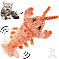 Hračka pre mačku INTERAKTÍVNY skákajúci homár na USB, pohyblivý chvost LOBSTER