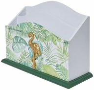 ORGANIZÁTOR poštová schránka zelená biela s plameniakom