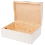 Drevená krabička, nádoba 22x16, BIELY darček