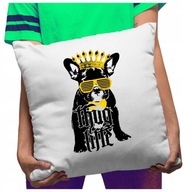 Funny Vankúš Thug Life Bulldog Fanúšik psov Funny Vankúš Thug Life Bulldog Fanúšik psov