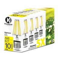 5 x LED ŽIAROVKA E27 10W FILAMENT 2700K ZĽAVA 15 %