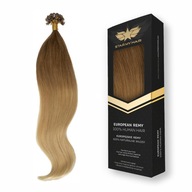 Prírodné vlasy KERATIN OMBRE pramene 50 - 55 cm Prírodné vlasy KERATIN OMBRE pramene 50 - 55 cm