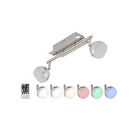 Nastaviteľné svietidlo 2x RGB LED s diaľkovým ovládaním, 16 farieb