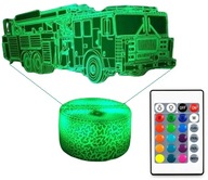 3D LED USB LAMPA HASIČSKÁ NOČNÁ LAMPA 6 FARIEB PREMIUM + DIAĽKOVÉ 3D LED USB LAMPA HASIČSKÁ NOČNÁ LAMPA 6 FARIEB PREMIUM + DIAĽKOVÉ