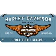 Nostalgický umelecký kovový prívesok Harley-Davidson
