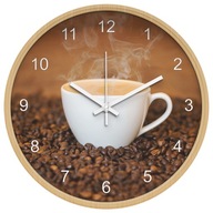 Moderné dekoračné kuchynské nástenné hodiny 'Coffee'