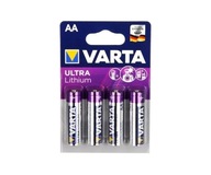 4x VARTA ULTRA LITHIUM AA R6 1,5V lítiová batéria 4x VARTA ULTRA LITHIUM AA R6 1,5V lítiová batéria