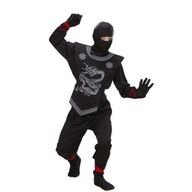 Čierny KOSTÝM BOJOVNÍKA NINJA SAMURIA 11-13 rokov Čierny KOSTÝM BOJOVNÍKA NINJA SAMURIA 11-13 rokov
