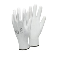 4 x Montážne rukavice biele, veľkosť 10 / XL