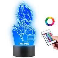 Nočná lampa Dragon Ball Vegeta 16 LED PLEXIDO farieb Nočná lampa Dragon Ball Vegeta 16 LED PLEXIDO farieb