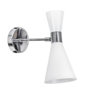 Moderné podkrovné glamour biele strieborné nástenné svietidlo Moderné podkrovné glamour biele strieborné nástenné svietidlo