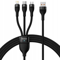 Kábel Baseus 3v1 USB-C Lightning 100W 1.2