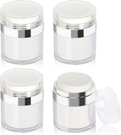 Sada 4x nádobky Jar s airless pumpou na kozmetický krém Sada 4x nádobky Jar s airless pumpou na kozmetický krém