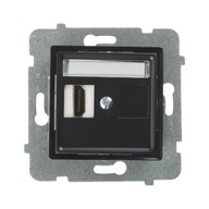 ROSA Single HDMI zásuvka GPA-1QH/m Čierna