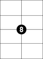 100 kusov samolepiacich listov A4 8x 105x74mm 100 kusov samolepiacich listov A4 8x 105x74mm
