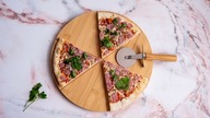 KRAJNÁ DOSKA NA PIZZU KRUHÁ BAMBUSOVÁ 32CM + NÔŽ KRAJNÁ DOSKA NA PIZZU KRUHÁ BAMBUSOVÁ 32CM + NÔŽ