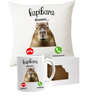 Súprava hrnček + vankúš CAPYBARA je darček Súprava hrnček + vankúš CAPYBARA je darček