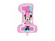 BALÓN ČÍSLO 1 MINNIE MOUSE RUŽOVÁ 27'' 71cm BALÓN ČÍSLO 1 MINNIE MOUSE RUŽOVÁ 27'' 71cm