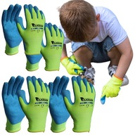 4 páry záhradných rukavíc veľkosti 4 a 5, súprava pre deti
