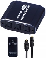 AUDIO SPÍNAČ 3x1 SPDIF TOSLINK OPTICKÝ SPLITTER AUDIO SPÍNAČ 3x1 SPDIF TOSLINK OPTICKÝ SPLITTER