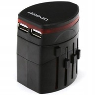 Cestovný napájací adaptér 250V 4v1 2xUSB 2000mA Cestovný napájací adaptér 250V 4v1 2xUSB 2000mA