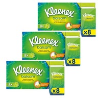 KLEENEX Aloe Balm Hygienické obrúsky 3x 8 ks