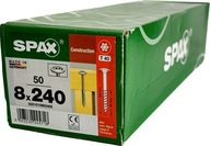 Skrutky do drevostavieb 8x240mm SPAX WIROX PLATE hlava 50ks Skrutky do drevostavieb 8x240mm SPAX WIROX PLATE hlava 50ks