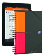 Kruhový zápisník Ab/80 károvaný Oxford Meetingbook, PP obal