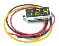 Voltmeter merač napätia 3-30V 0-100V ŽLTÉ