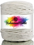 Prírodná bavlnená šnúra Macrame 100m 5mm Prírodná bavlnená šnúra Macrame 100m 5mm