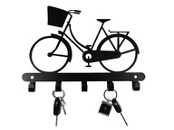 Vešiak, držiak na šaty, kľúče, háčik, BICYKEL, ČIERNA Vešiak, držiak na šaty, kľúče, háčik, BICYKEL, ČIERNA