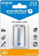 EVERACTIVE 6F22/9V R6 NI-MH 250 MAH SILVER LINE EVERACTIVE 6F22/9V R6 NI-MH 250 MAH SILVER LINE