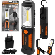 BATERKA DIELENSKÉ LAMPA VÝKLOPNÉ MAGNETICKÉ S HÁČKOM LED USB 3W+5 220LM BATERKA DIELENSKÉ LAMPA VÝKLOPNÉ MAGNETICKÉ S HÁČKOM LED USB 3W+5 220LM